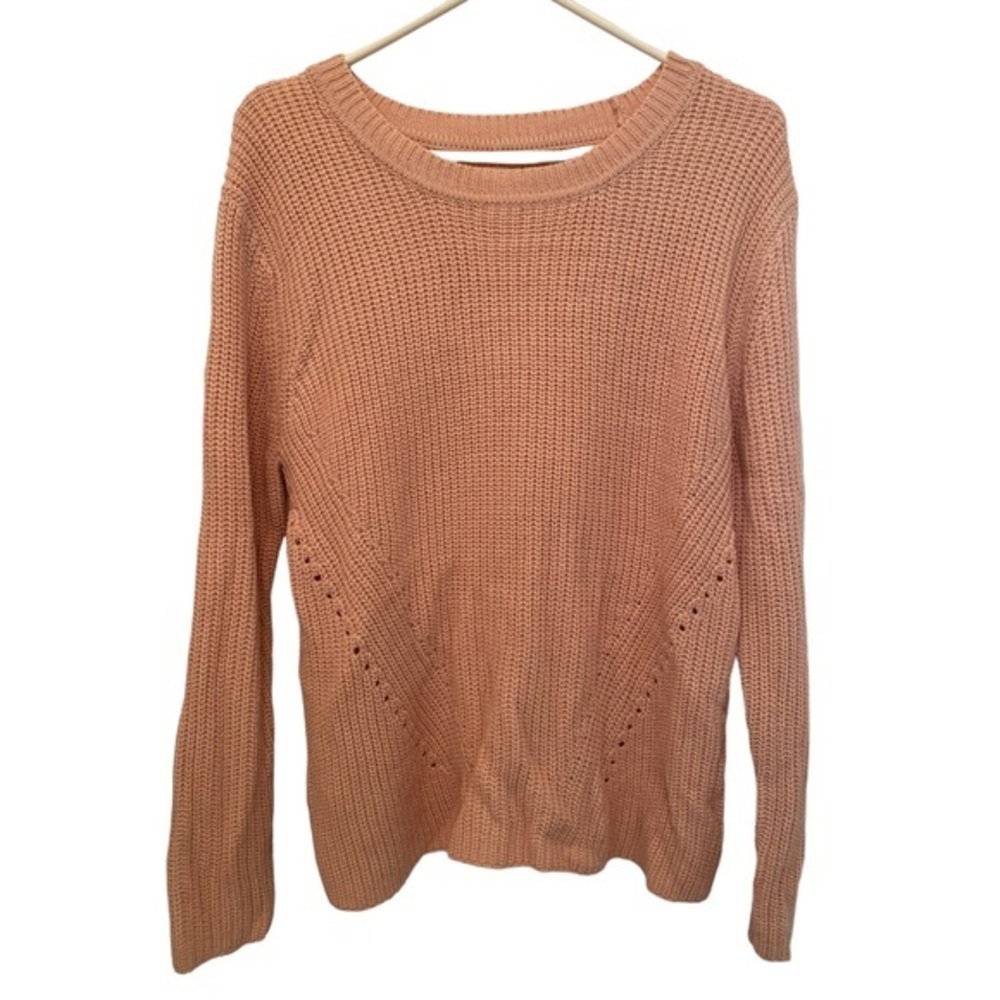Harper Heritage Pink Sweater with Lace Up Detail Size M NWT‎